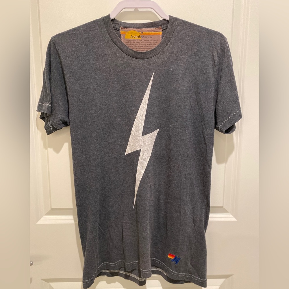 Aviator Nation Grey Bolt T-Shirt